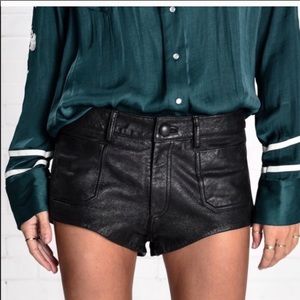 One teaspoon yoko leather shorts NWT